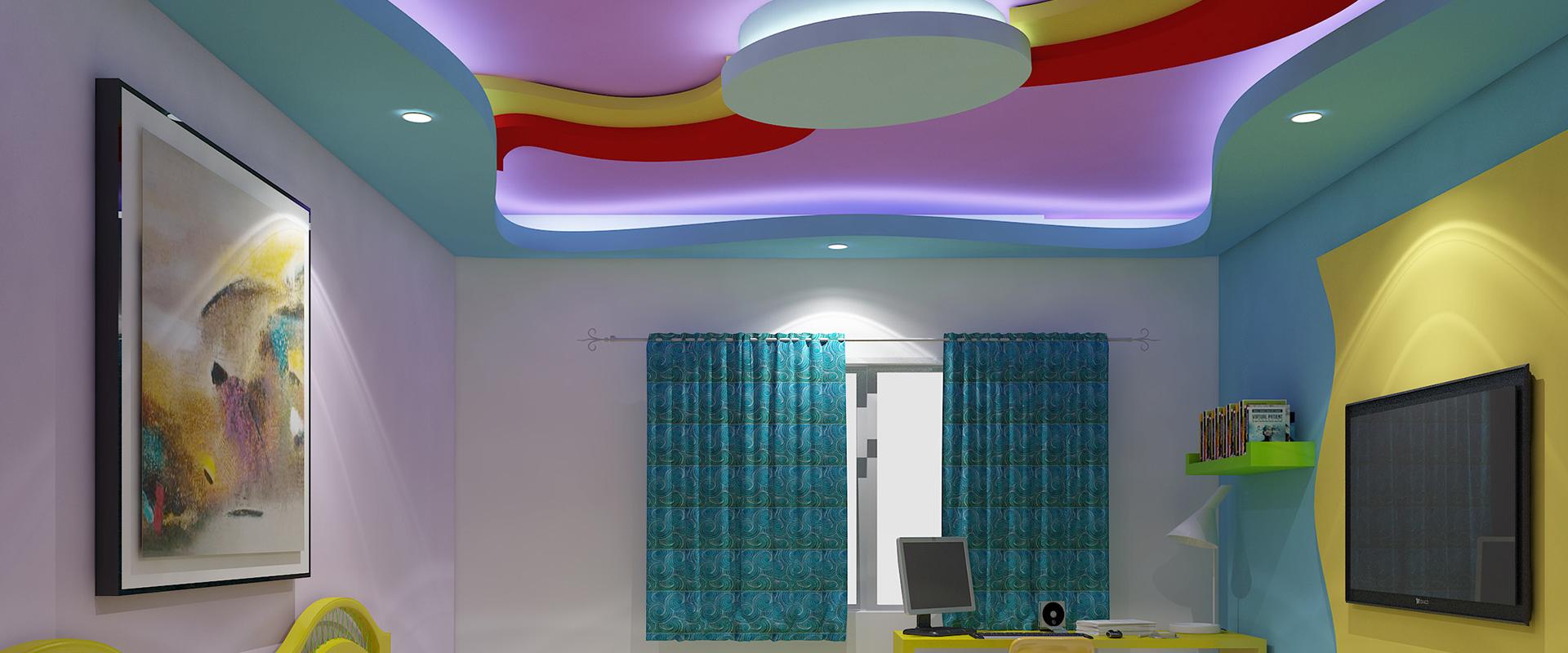 Children Bedroom False Ceiling Woody Uncle Sam